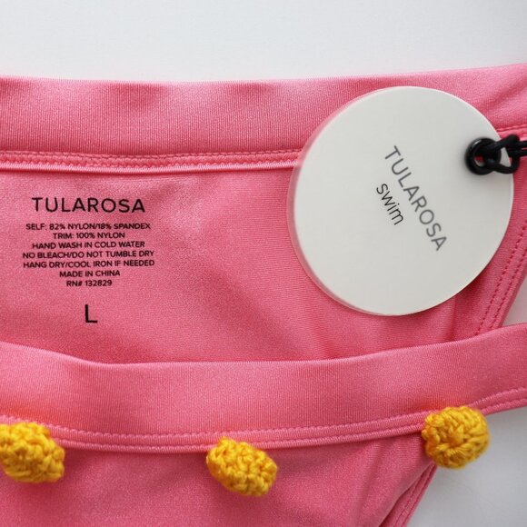 NWT Tularosa Tatum Bikini Bottom Swimsuit Pink L - Picture 4 of 8
